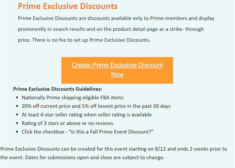What does the Prime Exclusive Discounts look like for  Prime