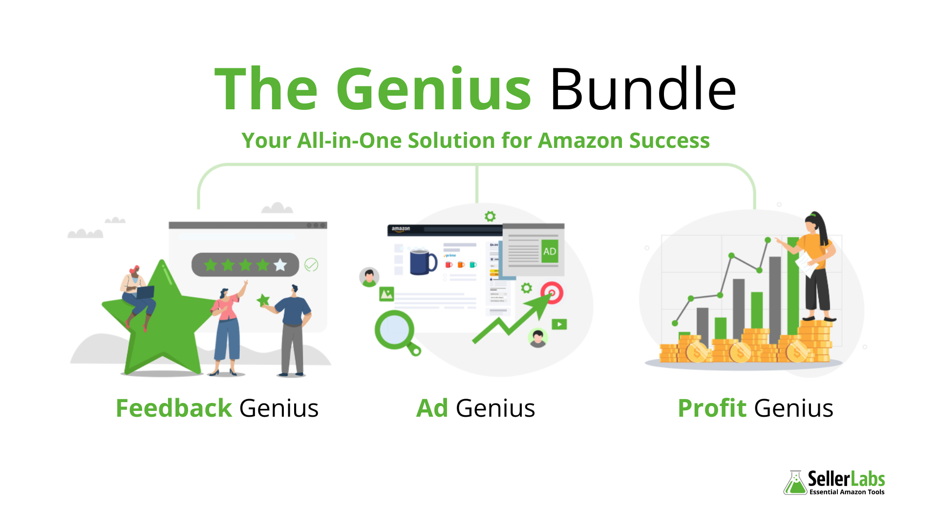 Seller Labs Genius Bundle with Feedback Genius, Ad Genius, and Profit Genius